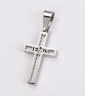 "JESUS" Hollow Grid Cross Pendant Necklace — 304 Stainless Steel Multi-Color